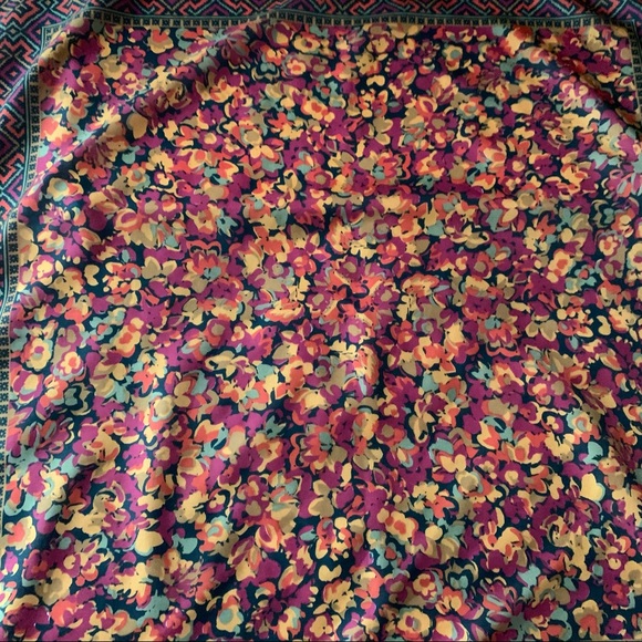 Vtg Bundle of 7 Multicolore Scarf Floral Geometric - Picture 11 of 16